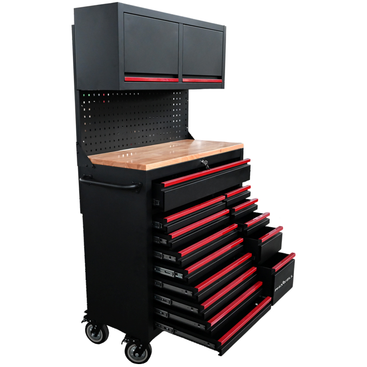 719522 PHIXWELL Multifunctional 14 sertare Stație de lucru cu instrumente cu dulap suspendat