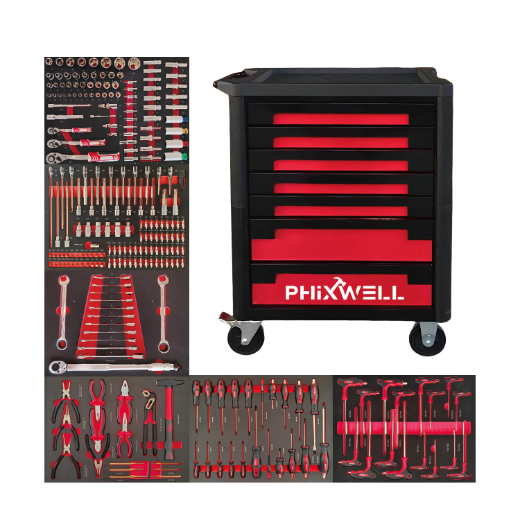 719502 Dulap pentru scule PHIXWELL cu 7 sertare