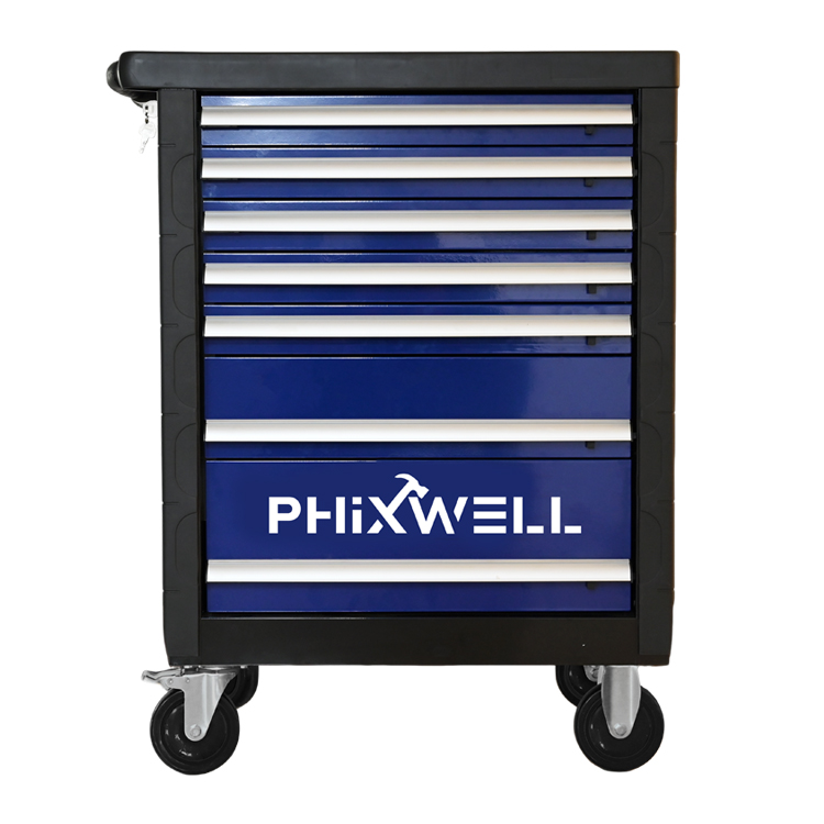 719511 Dulap pentru scule PHIXWELL cu 7 sertare cu protectoare de colț din plastic și plăci de acoperire