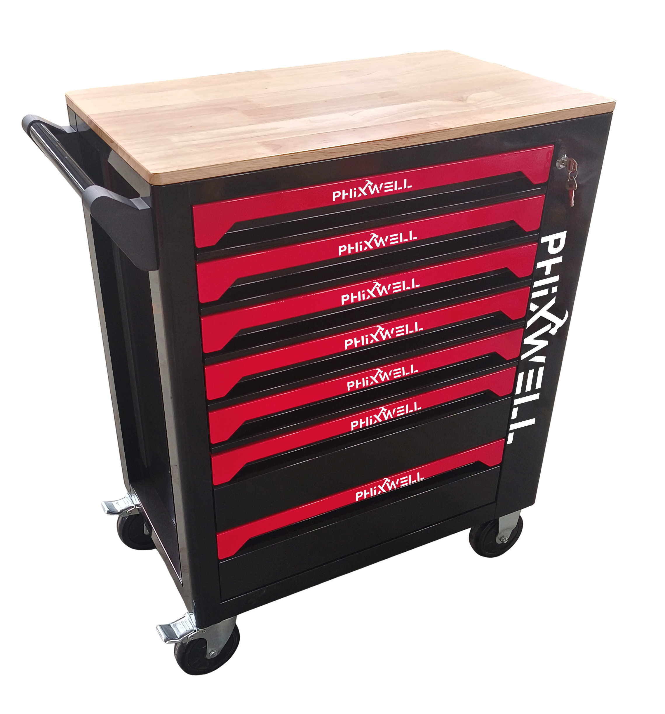 719507 Dulap pentru scule PHIXWELL cu 7 sertare cu blat