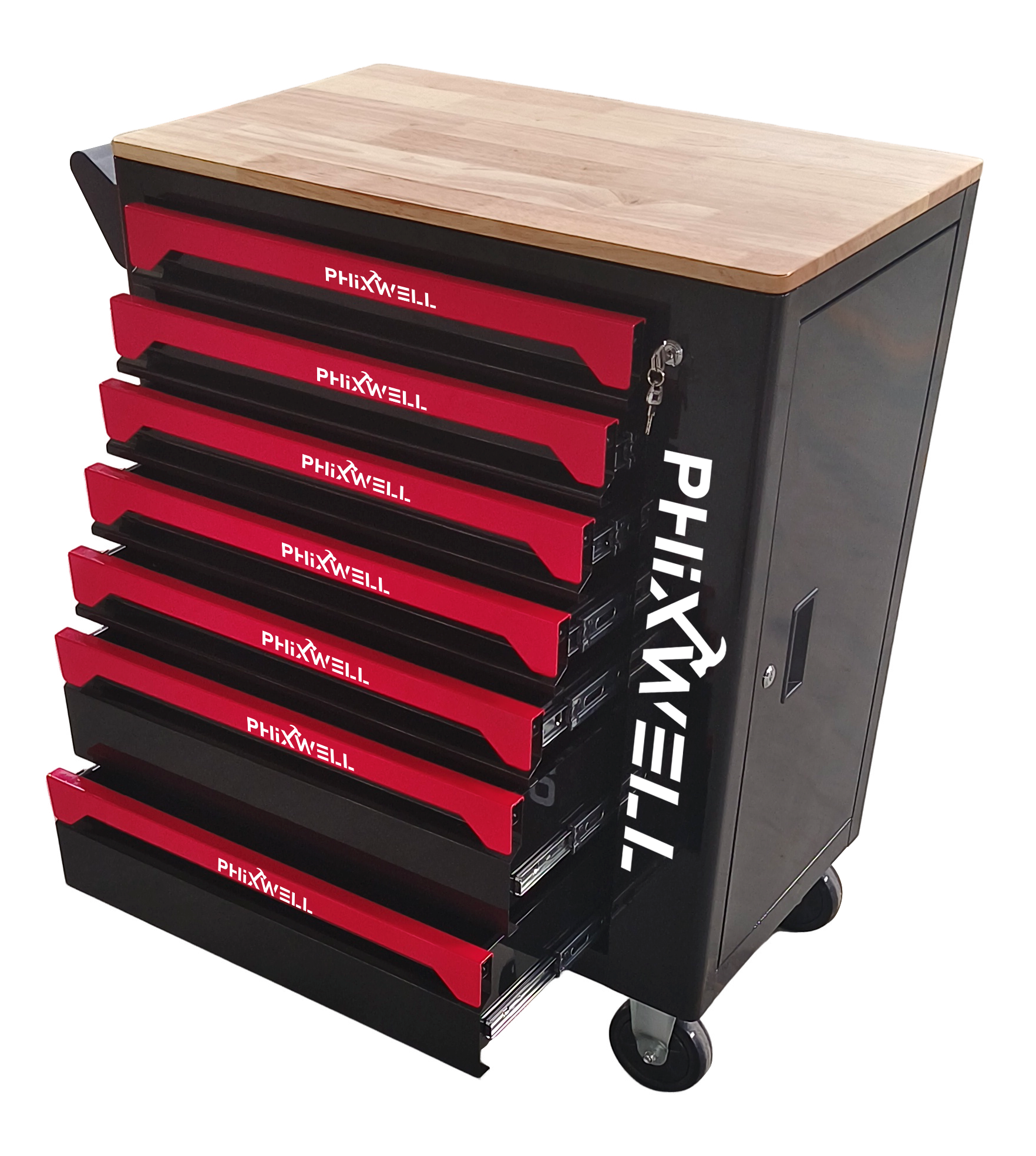 719507 Dulap pentru scule PHIXWELL cu 7 sertare cu blat