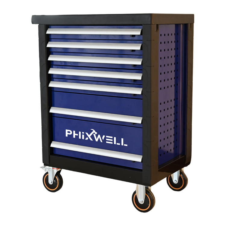 719511 Dulap pentru scule PHIXWELL cu 7 sertare cu protectoare de colț din plastic și plăci de acoperire