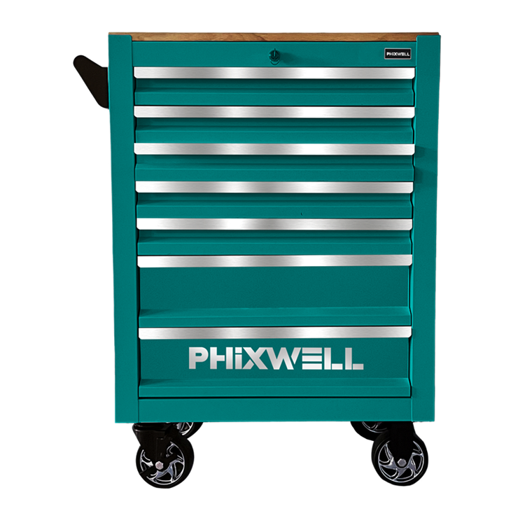 719506 PHIXWELL Dulap depozitare 7 sertare cu blat din lemn