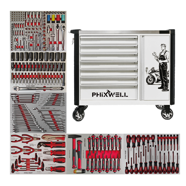 719516 Dulap pentru scule PHIXWELL cu 7 sertare model nou
