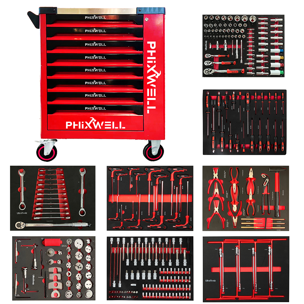 719513 Dulap pentru scule PHIXWELL cu 8 sertare
