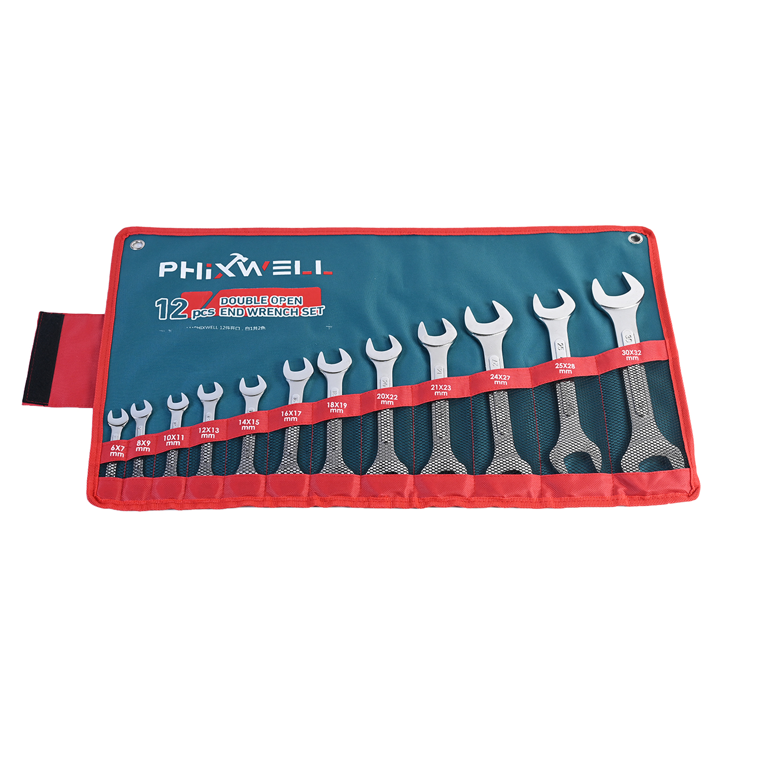 717534 PHIXWELL Set chei cu două capete nervurate 12 buc.