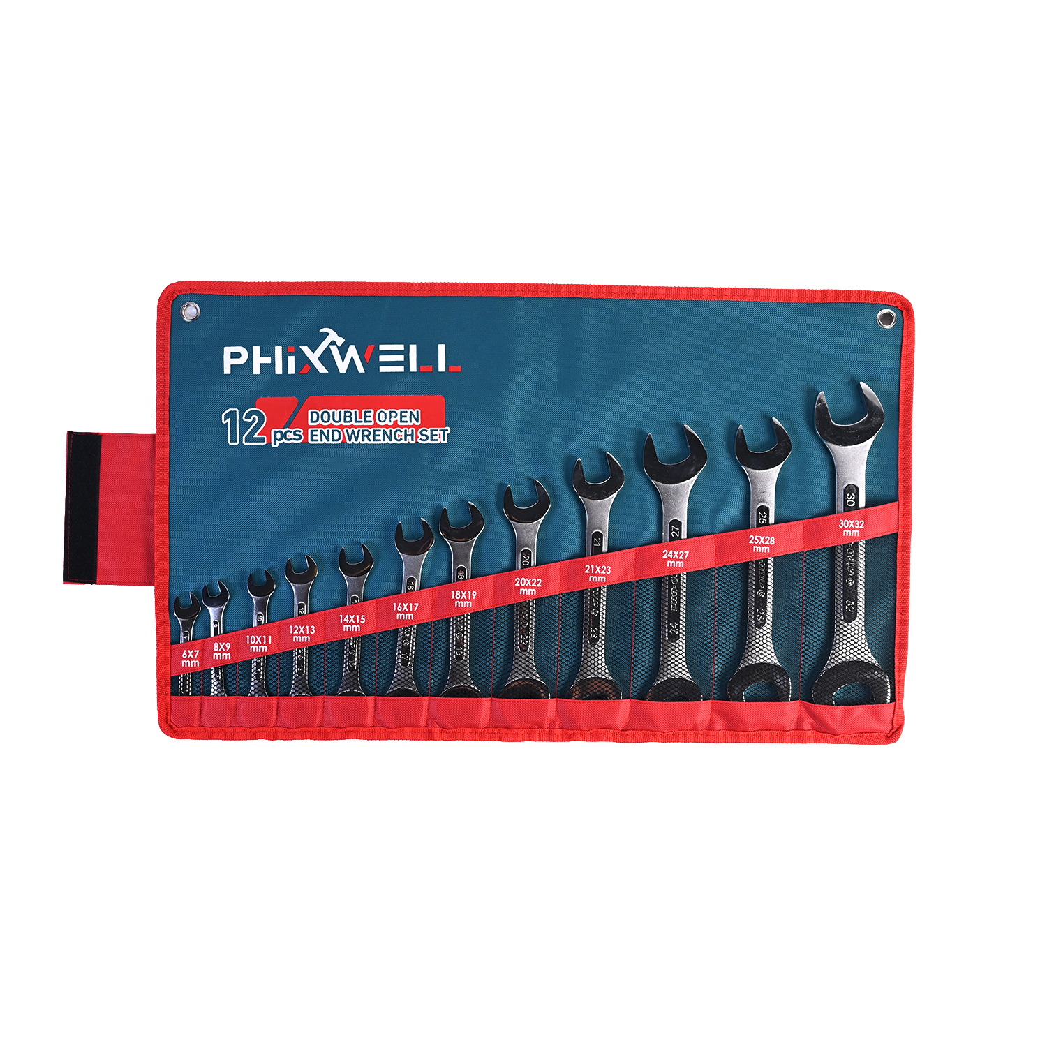717534 PHIXWELL Set chei cu două capete nervurate 12 buc.