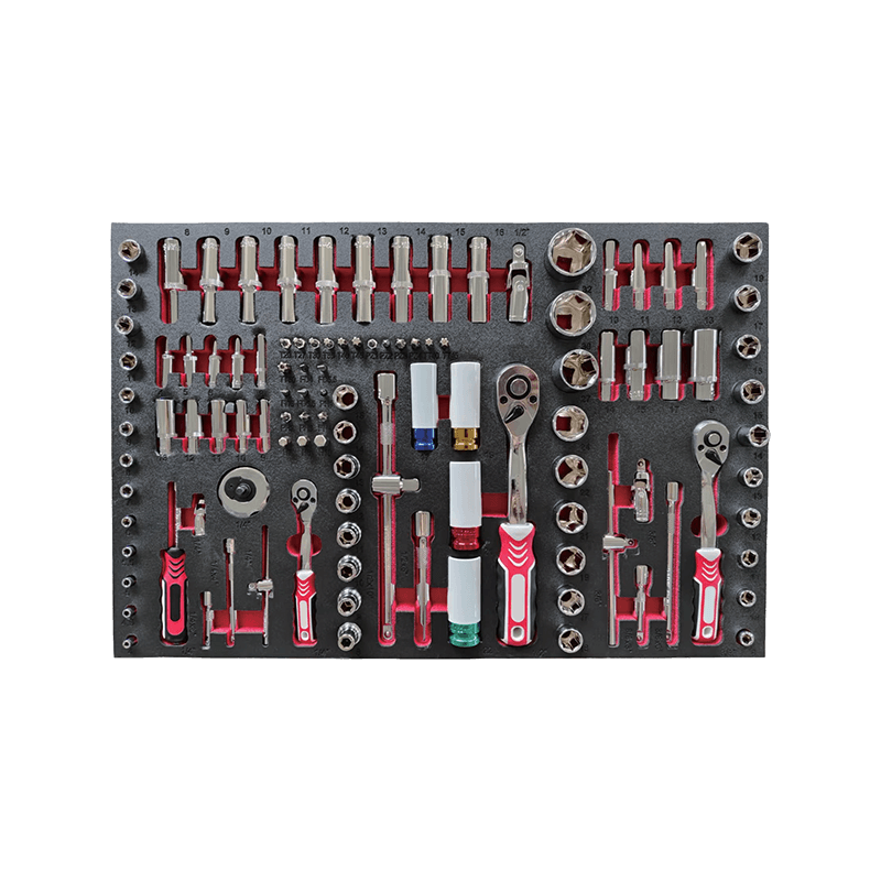 719520PHIXWELL Dulap de scule cu 11 sertare cu set de scule de 377 buc