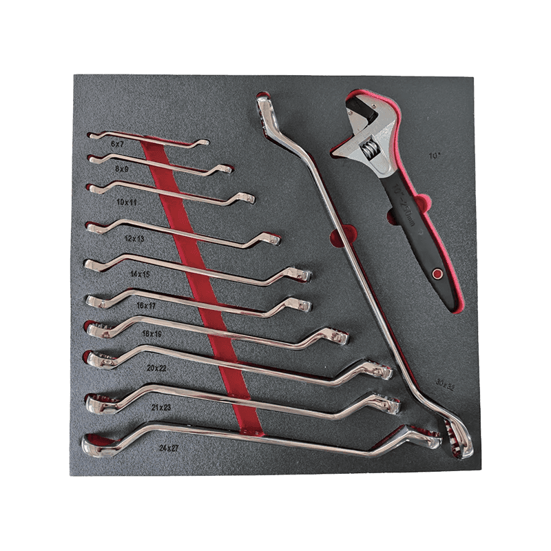 719520PHIXWELL Dulap de scule cu 11 sertare cu set de scule de 377 buc