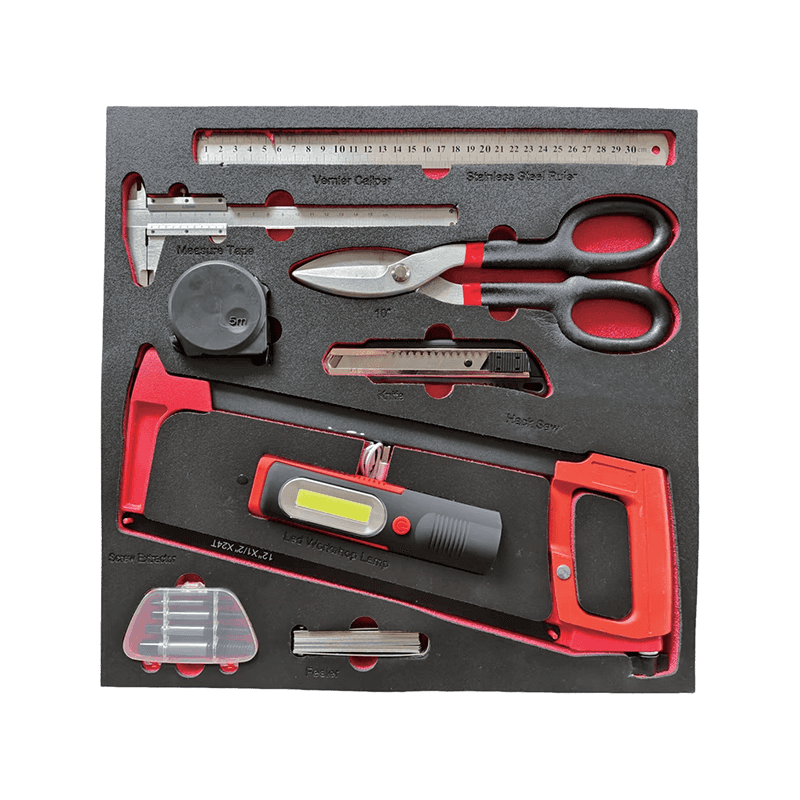 719520PHIXWELL Dulap de scule cu 11 sertare cu set de scule de 377 buc