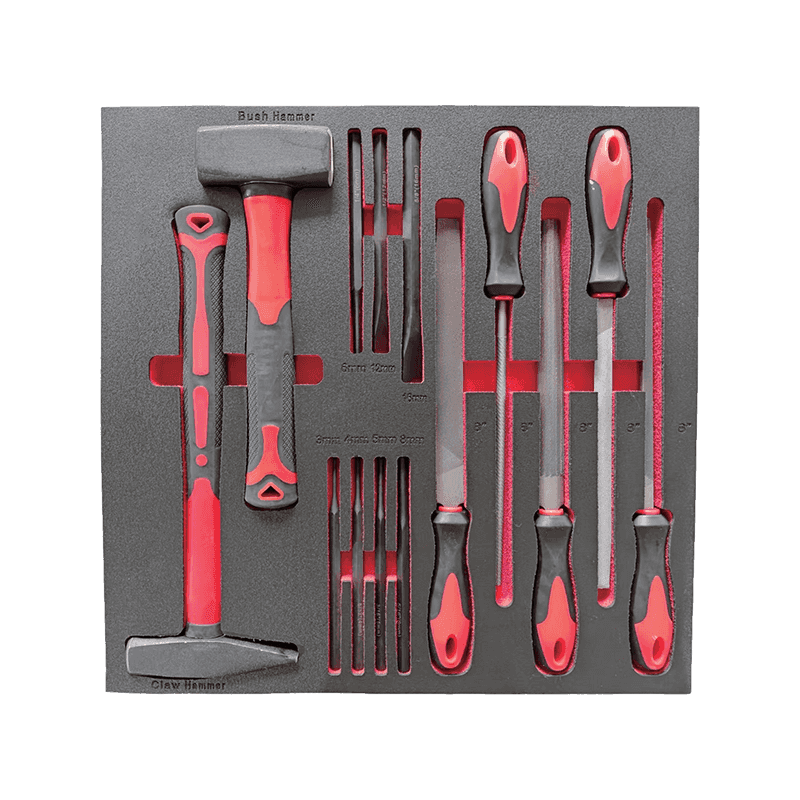 719520PHIXWELL Dulap de scule cu 11 sertare cu set de scule de 377 buc