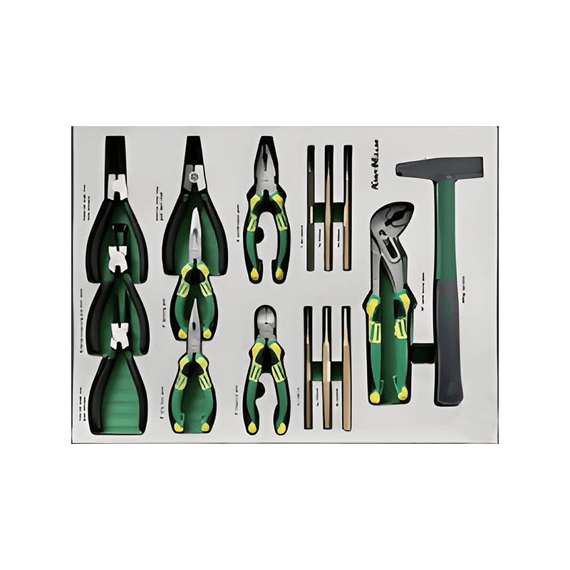 719509 PHIXWELL Dulap de depozitare unelte cu 7 sertare cu set de scule de 309 buc